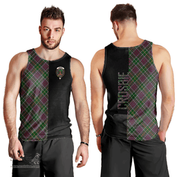 Scottish Crosbie Clan Tartan Men Tank Top - Half of Me Style Scottish Plaid Tartan Plaid