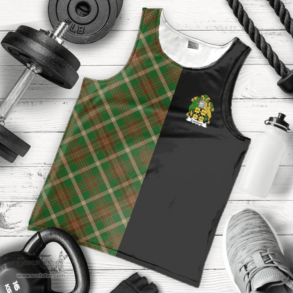 Scottish Copeland Clan Tartan Men Tank Top - Half of Me Style Scottish Plaid Tartan Plaid