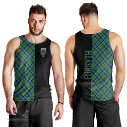 Scottish Forsyth Ancient Clan Tartan Men Tank Top - Half of Me Style Scottish Plaid Tartan Plaid