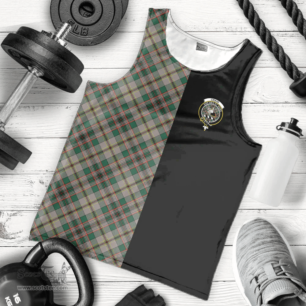 Scottish Craig Ancient Clan Tartan Men Tank Top - Half of Me Style Scottish Plaid Tartan Plaid