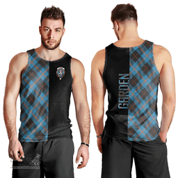 Scottish Garden Clan Tartan Men Tank Top - Half of Me Style Scottish Plaid Tartan Plaid