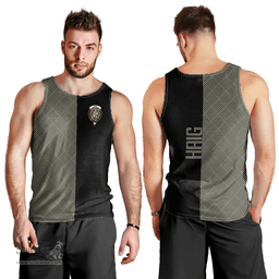 Scottish Haig Clan Tartan Men Tank Top - Half of Me Style Scottish Plaid Tartan Plaid