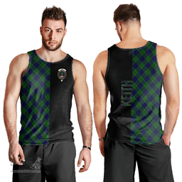 Scottish Keith Modern Clan Tartan Men Tank Top - Half of Me Style Scottish Plaid Tartan Plaid