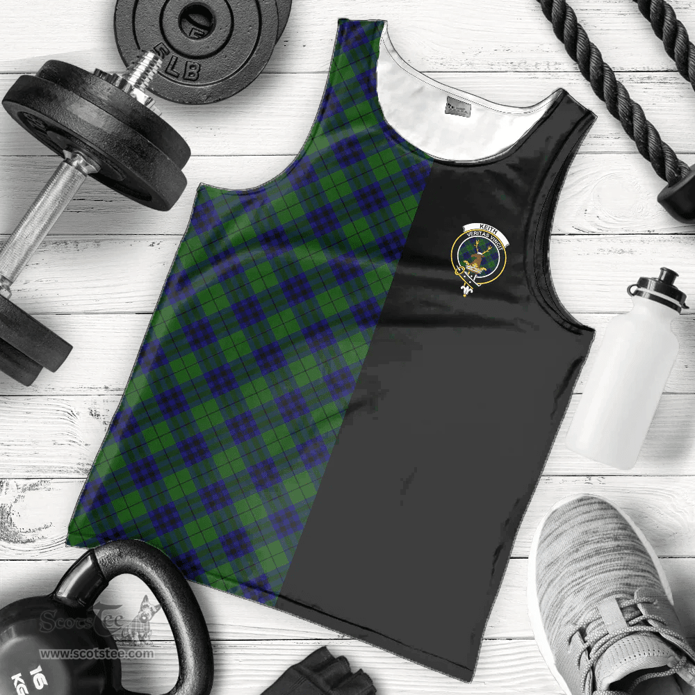 Scottish Keith Modern Clan Tartan Men Tank Top - Half of Me Style Scottish Plaid Tartan Plaid