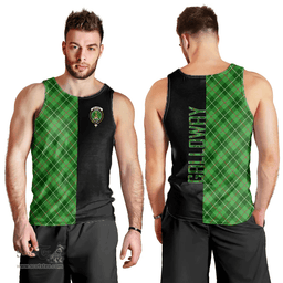 Scottish Galloway Clan Tartan Men Tank Top - Half of Me Style Scottish Plaid Tartan Plaid