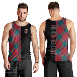Scottish Fotheringham Modern Clan Tartan Men Tank Top - Half of Me Style Scottish Plaid Tartan Plaid