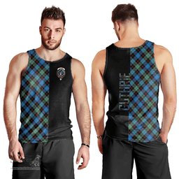 Scottish Guthrie Ancient Clan Tartan Men Tank Top - Half of Me Style Scottish Plaid Tartan Plaid