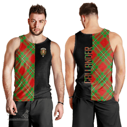 Scottish Callander Modern Clan Tartan Men Tank Top - Half of Me Style Scottish Plaid Tartan Plaid