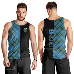 Scottish Falconer Clan Tartan Men Tank Top - Half of Me Style Scottish Plaid Tartan Plaid