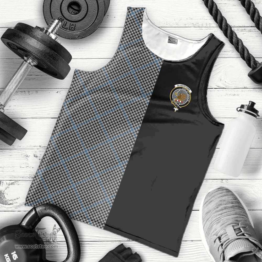 Scottish Gladstone Clan Tartan Men Tank Top - Half of Me Style Scottish Plaid Tartan Plaid