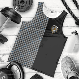 Scottish Gladstone Clan Tartan Men Tank Top - Half of Me Style Scottish Plaid Tartan Plaid