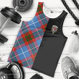 Scottish Dalmahoy Clan Tartan Men Tank Top - Half of Me Style Scottish Plaid Tartan Plaid