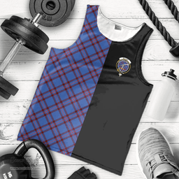 Scottish Elliot Modern Clan Tartan Men Tank Top - Half of Me Style Scottish Plaid Tartan Plaid