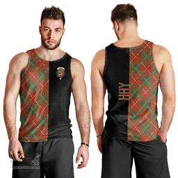 Scottish Hay Ancient Clan Tartan Men Tank Top - Half of Me Style Scottish Plaid Tartan Plaid