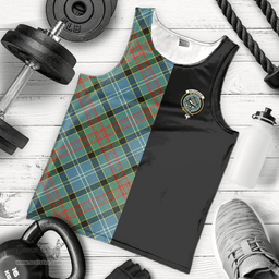Scottish Walkinshaw Clan Tartan Men Tank Top - Half of Me Style - Custom Your Text Scottish Plaid Tartan Plaid