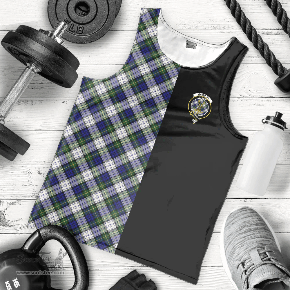 Scottish Gordon Dress Modern Clan Tartan Men Tank Top - Half of Me Style Scottish Plaid Tartan Plaid