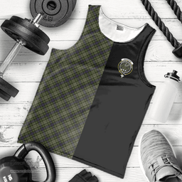 Scottish Davidson Tulloch Dress Clan Tartan Men Tank Top - Half of Me Style Scottish Plaid Tartan Plaid