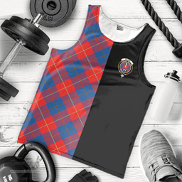 Scottish Blane Clan Tartan Men Tank Top - Half of Me Style Scottish Plaid Tartan Plaid