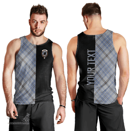 Scottish Tweedie Clan Tartan Men Tank Top - Half of Me Style - Custom Your Text Scottish Plaid Tartan Plaid