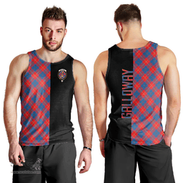 Scottish Galloway Red Clan Tartan Men Tank Top - Half of Me Style Scottish Plaid Tartan Plaid