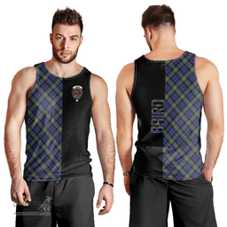 Scottish Baird Modern Clan Tartan Men Tank Top - Half of Me Style Scottish Plaid Tartan Plaid