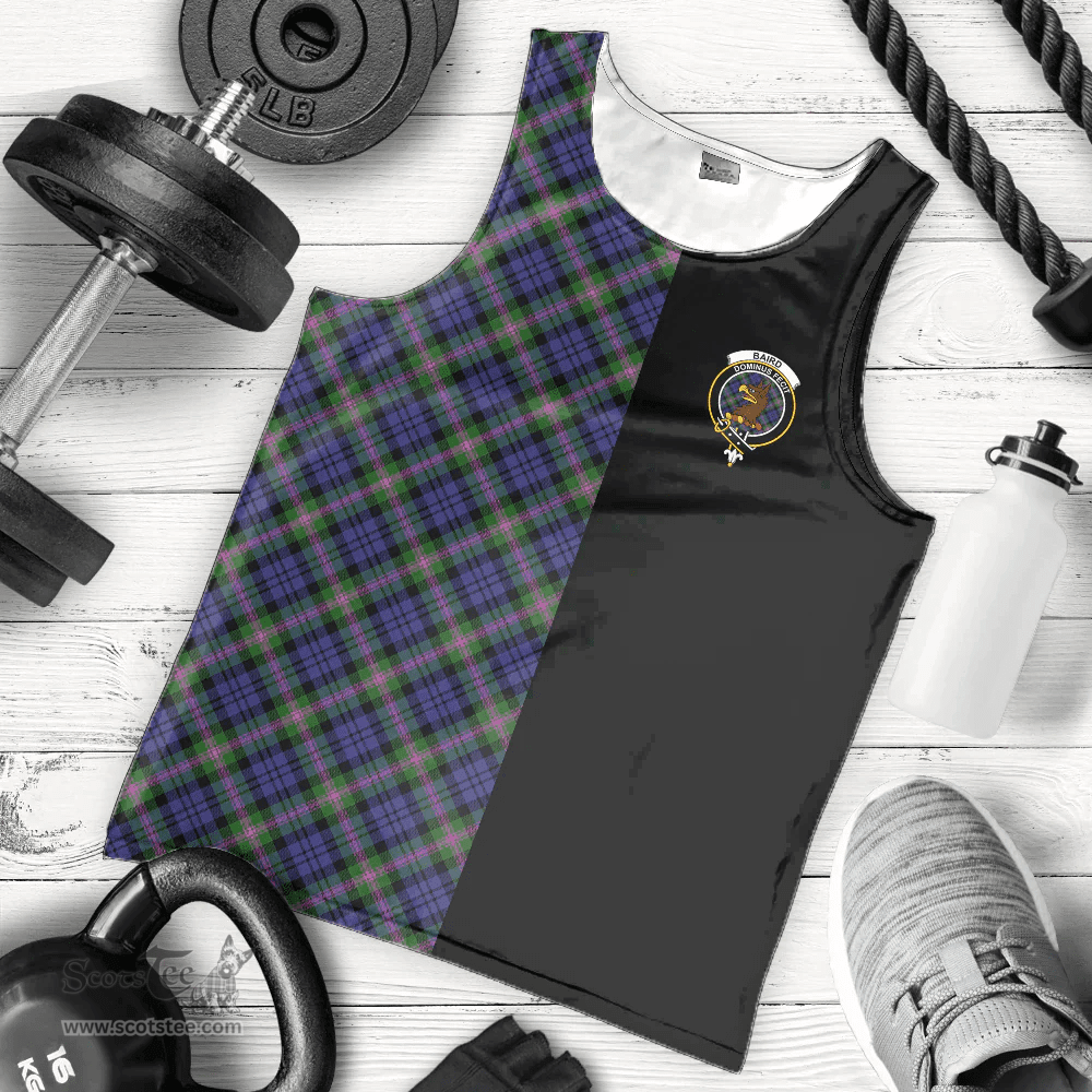 Scottish Baird Modern Clan Tartan Men Tank Top - Half of Me Style Scottish Plaid Tartan Plaid