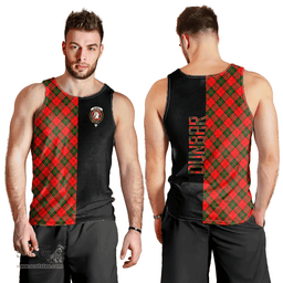 Scottish Dunbar Modern Clan Tartan Men Tank Top - Half of Me Style Scottish Plaid Tartan Plaid