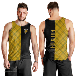 Scottish Houston Clan Tartan Men Tank Top - Half of Me Style Scottish Plaid Tartan Plaid