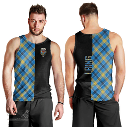 Scottish Laing Clan Tartan Men Tank Top - Half of Me Style Scottish Plaid Tartan Plaid