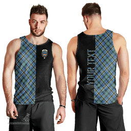 Scottish Weir Ancient Clan Tartan Men Tank Top - Half of Me Style - Custom Your Text Scottish Plaid Tartan Plaid