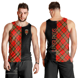 Scottish Langlands Clan Tartan Men Tank Top - Half of Me Style Scottish Plaid Tartan Plaid