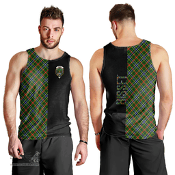 Scottish Bisset Clan Tartan Men Tank Top - Half of Me Style Scottish Plaid Tartan Plaid