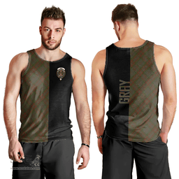 Scottish Gray Clan Tartan Men Tank Top - Half of Me Style Scottish Plaid Tartan Plaid