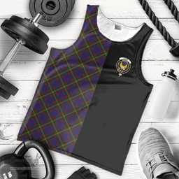 Scottish Durie Clan Tartan Men Tank Top - Half of Me Style Scottish Plaid Tartan Plaid