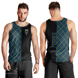 Scottish Forbes Ancient Clan Tartan Men Tank Top - Half of Me Style Scottish Plaid Tartan Plaid