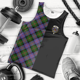 Scottish Blair Modern Clan Tartan Men Tank Top - Half of Me Style Scottish Plaid Tartan Plaid