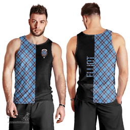 Scottish Elliot Ancient Clan Tartan Men Tank Top - Half of Me Style Scottish Plaid Tartan Plaid