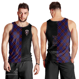 Scottish Home Modern Clan Tartan Men Tank Top - Half of Me Style Scottish Plaid Tartan Plaid
