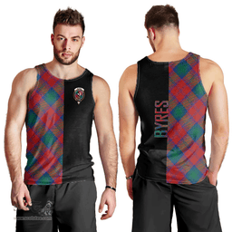 Scottish Byres Clan Tartan Men Tank Top - Half of Me Style Scottish Plaid Tartan Plaid