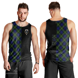 Scottish Gunn Modern Clan Tartan Men Tank Top - Half of Me Style Scottish Plaid Tartan Plaid
