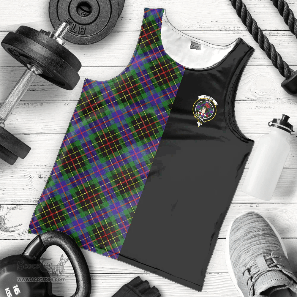 Scottish Brodie Hunting Modern Clan Tartan Men Tank Top - Half of Me Style Scottish Plaid Tartan Plaid