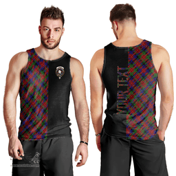 Scottish Tennant Clan Tartan Men Tank Top - Half of Me Style - Custom Your Text Scottish Plaid Tartan Plaid