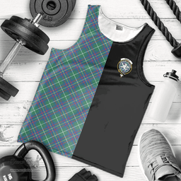 Scottish Inglis Ancient Clan Tartan Men Tank Top - Half of Me Style Scottish Plaid Tartan Plaid