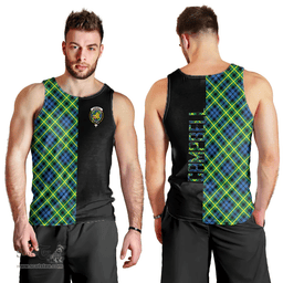 Scottish Campbell of Breadalbane Ancient Clan Tartan Men Tank Top - Half of Me Style Scottish Plaid Tartan Plaid