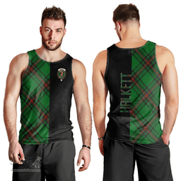 Scottish Halkett Clan Tartan Men Tank Top - Half of Me Style Scottish Plaid Tartan Plaid