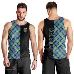 Scottish Sutherland Old Ancient Clan Tartan Men Tank Top - Half of Me Style - Custom Your Text Scottish Plaid Tartan Plaid