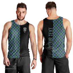 Scottish Hunter Ancient Clan Tartan Men Tank Top - Half of Me Style - Custom Your Text Scottish Plaid Tartan Plaid