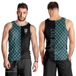 Scottish Galbraith Ancient Clan Tartan Men Tank Top - Half of Me Style - Custom Your Text Scottish Plaid Tartan Plaid
