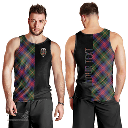 Scottish MacLennan Clan Tartan Men Tank Top - Half of Me Style - Custom Your Text Scottish Plaid Tartan Plaid