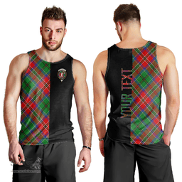 Scottish MacCulloch Clan Tartan Men Tank Top - Half of Me Style - Custom Your Text Scottish Plaid Tartan Plaid